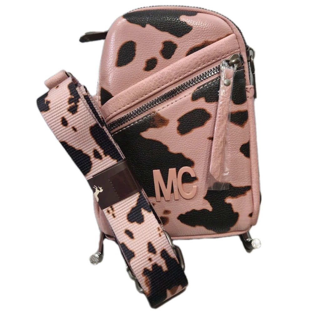 Milan Chiva Sling/Crossbody/Chest Bag Cowgirl‎ Chic Pink Vegan Leather NWT